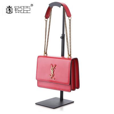 China Retail Stores Customized Bag Shop Display Stand Stainless Steel Bag Holder Stand Handbag Display Rack for sale