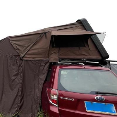 China Top Aluminum Diagonal Bracing Type Roof Tent With Galleries Hard Shell Roof Top Tent 3-4 Person for sale