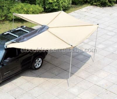 China Extended type 270 degree aluminum tube free stand foxwning tent for cars for sale