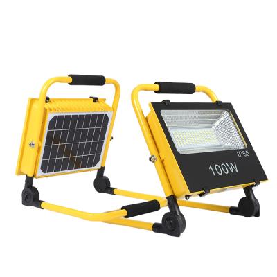 China ROUTE energy saving ip65 high efficiency 50w 100watt integrated all in one solar led flood light for sale