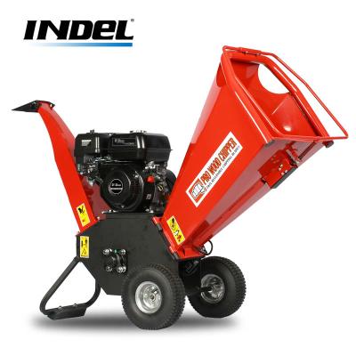 China Farms INDEL 15hp Gasoline Powered High Speed ​​Wood Chipper Self Feeding Shredder / Wood Chipper Wood Chipper for sale