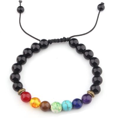 China Stone Bracelet 7 Chakra Matte Lava Bracelet High Quality Cheap Lava for sale