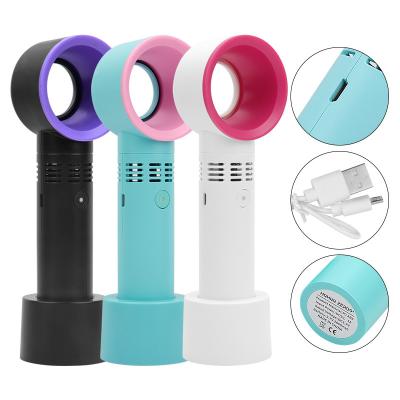 China USB Rechargeable Eyelash Extension Glue New USB Rechargeable Dryer False Lashes Fan Electricity Organ Beauty Salon Use Bladeless Fan for sale