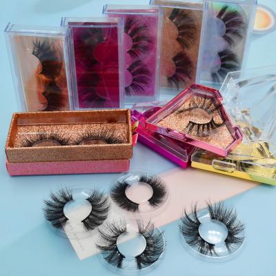 China Natural Seller Wholesale Make Your Own Eyelash Box Empty Lash Box 25mm 3D/4D/5D Mink Eyelash Customized Logo Lash Box for sale