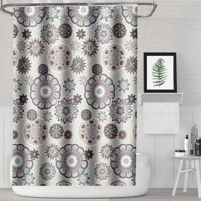 China Sustainable Wholesale Custom 100% Polyester Bathroom Accessories Printing Shower Curtains For Bathroom for sale