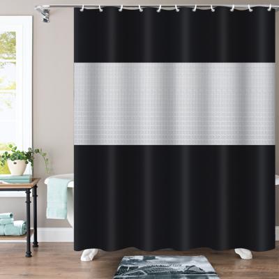 China Factory direct viable waterproof thickening PEVA window curtain solid color stitching shower curtains for sale