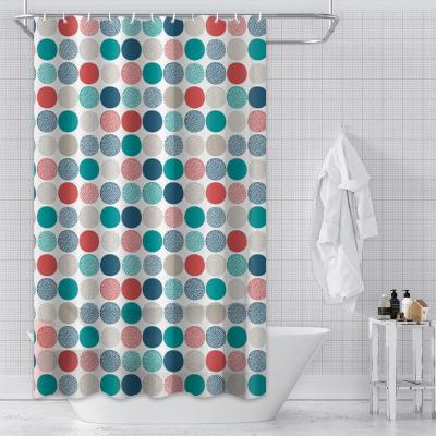 China Customized Modern Shower Curtain Viable Color Design Feature Waterproof PEVA Printing Bathroom Shower Curtain for sale