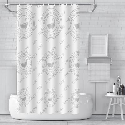 China Viable Wholesale Custom Design Bathroom Shower Curtain Print Waterproof PEVA Bath Shower Curtain for sale