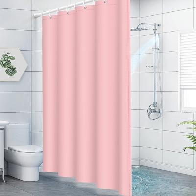 China Durable Thick Waterproof Rust Shower Curtain Polyester Bathroom Curtain for sale