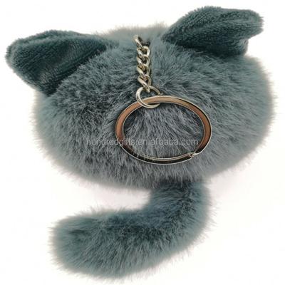 China Promotion Gift Customized Cat Animal Shape Mini Toy Key Chain Soft Plush Toy for sale