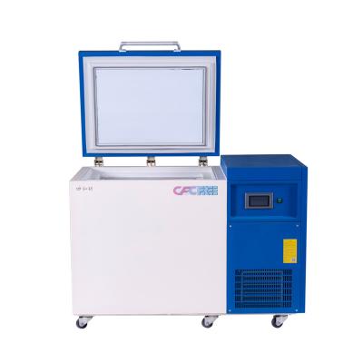 China Laboratory -130 Blood Cell Bacteria DW-130W118 Biological Vaccine Low Temperature Freezer Refrigerator Medical Chest Freezer 118L for sale