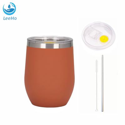 China Hot Selling Viable Stainless Steel Egg Shaped Wine Glass Stainless Steel Beer Mug Vacuum Durable Wine Glass for sale