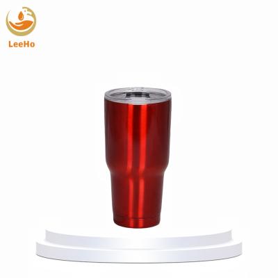 China Wholesale 30oz Tumbler Vacuum Insulated Sustainable Eco Friendly Car Travel Mug with Straw and Slip Lids for sale