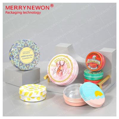 China 60ml Metal Cosmetic Aluminum Cream Jar Tin With Screw Lid Cover For Cosmetic / Hand Cream Jar And With Logo Tin for sale