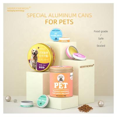 China Customized cosmetic aluminum box multi-specification food grade cat food and dog food sealed cans, used for pet cream aluminum cans for sale