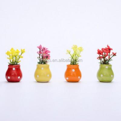 China Modern Creative Ceramic Mini Flower Pot Artificial Decorative Plants For Living Room for sale