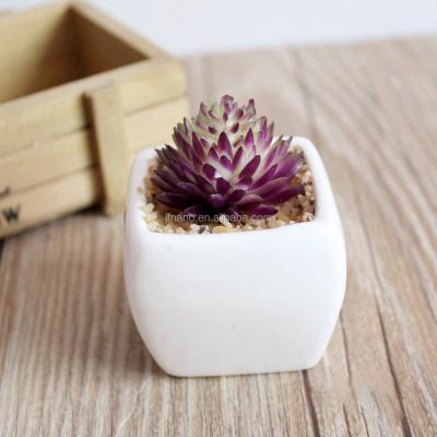 China Modern Christmas Indoor Decor Mini Plants Ceramic Artificial Succulent Bonsai for sale