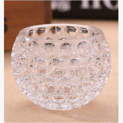 China Wholesale Simple Modern Table Decoration Style Glass Candle Holder For Wedding Clear Pressed Cardboard Christmas Candle Holder Blow HOLIDAY for sale