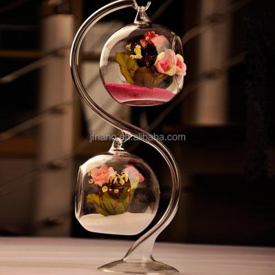 China Modern Creative Micro Landscape Hydroponic Containers Line Hanging Glass Flower Vases for sale