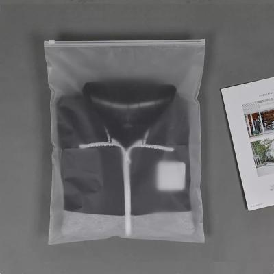 China BIODEGRADABLE Frosted Frosted Cosmetic Packaging Garment Pouch Zipper Bag Swimsuit Zipper Lock Plastic Bag for sale