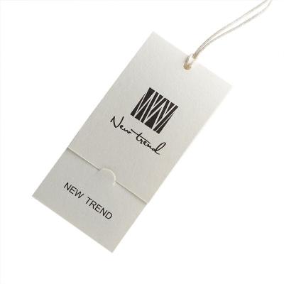 China Eco-Friendly Custom Apparel Labels Apparel Tags Customized Die Cut Hanging Garment Tags for sale