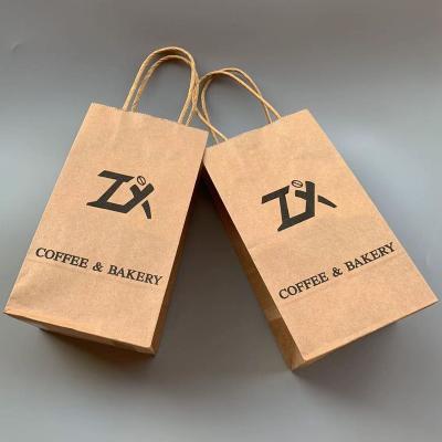 China Amazon ebay paper biodegradable cheap brown white handle printed shopping bag factory twist logo craft bag packaging for sale