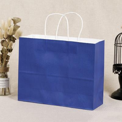 China Biodegradable Luxury Custom Brown Paper Gift Twist Handle Shopping Tote Bag With Your Own Logo for sale