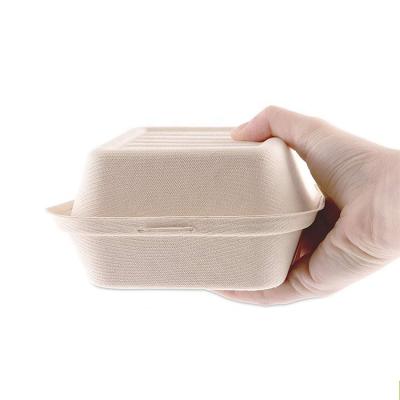 China Biodegradable Eco Disposable Sugarcane Bagasse Pulp Take Out Container Food Box for sale