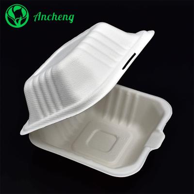 China Disposable Sugarcane Bagasse Plant Dish Disposable Bagasse Dish With Lid for sale