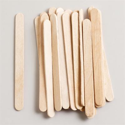 China Biodegradable Customized Hot Stamp Logo Natural Birch Wood Material Ice Cream Stick Viable for sale