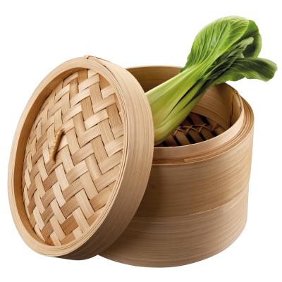 China Sustainable Dim Sum Food Steamer Basket 4inch Natural Bamboo Material Bamboo Basket for sale