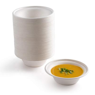 China Disposable biodegradable food container sugar cane pulp bagasse hot bowl for sale for sale