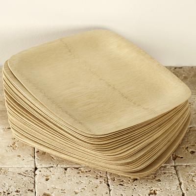 China Wholesale Disposable Round Bamboo Dish Disposable Dinner Plate For Party for sale