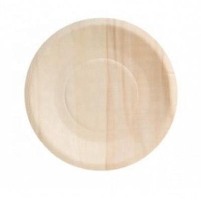 China Factory Price Disposable Wooden Pizza Dish Disposable Round Shape 10inch Biodegradable Wooden Dish for sale