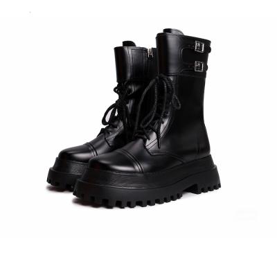 China Big Border Women's Boots Martin Boots British Wind Short Women's Plush Round Boots for sale