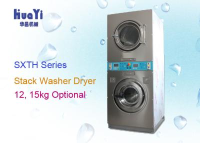 China Commercial Stack Coin Washer Dryer / Laundrette Washing Machines for sale