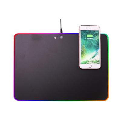 China With Wrist Rest RGB Rubber Gaming Mousepad PVC Wireless Charger Mousepads Customized Mousepad USB for sale