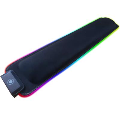 China With Wrist Rest RGB Gaming Keyboard Pads With Backlinked Ergonomic Wrist Support Slow Mouse Pads With Led Wrist Rest Pad for sale