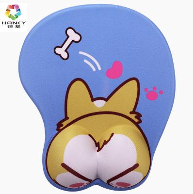 China Design Silicon Mouse Pad Anime Muscle Chest Gel Non-Toxic Custom Printed Wrist Rest Wrist Rest, Nerd Mousepad for sale