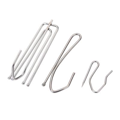 China Modern High Quality Rustproof Simple Stainless Steel Hook Korea Hook Cloth Curtain Accessories for sale