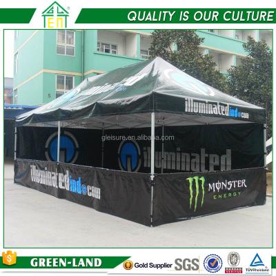 China Aluminum Or Steel Outdoor Shade 4x8 Canopy Aluminum Printed Branding Pop Up Tent With Side Wall for sale