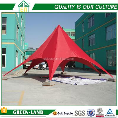 China 500D Polyester Or PVC Single Aluminum Promotional Star Shaped Camping Beach Pole Tent For Sale for sale