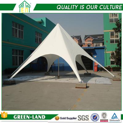 China hot sale 500D polyester or PVC permanent stretch outdoor beer flame retardant Sun star shade spider tent for sale