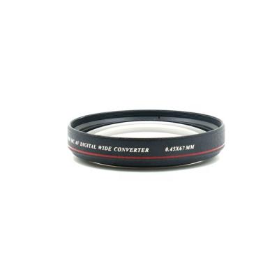 China Aluminum alloy + 0.45X optical lens 67mm wide angle lens, extra lens, camera lens for sale