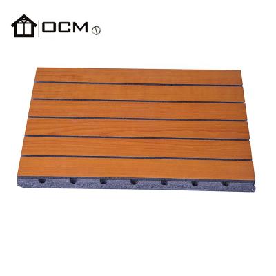 China Factory Directly Supply Fireproof Auditorium Slotted Wooden Sound Absorbing Board for sale