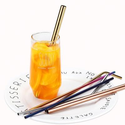 China Sustainable Hot Selling Cathylin 18/10 Stainless Steel Custom Sets Colorful Metal Straight Curved Drinking Straw for sale