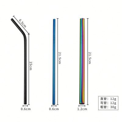 China Cathylin Custom Stainless Steel Metal Sustainable Hot Selling Straight Drinking Straw for sale