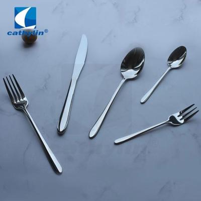 China Hotel Restaurant Sustainable Odorless Cutlery , Stainless Steel Flatware Set for sale