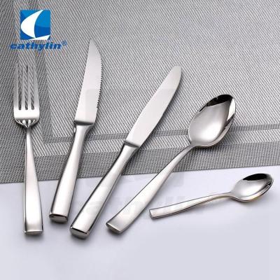 China Cathylin 5pcs Stainless Steel Dessert Fork and Knife Cutlery Set, Restaurant Flatware for sale