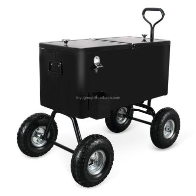 China Sustainable Logo Portable Wine Fridge Customized 80 Quarts With Wheels for sale